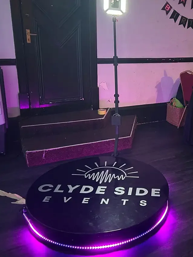 360 Video Booth hire by Clyde Side Events